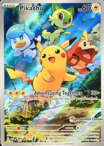 Pikachu - 027 (Pokemon Center Exclusive) 027 — SV: Scarlet & Violet Promo Cards