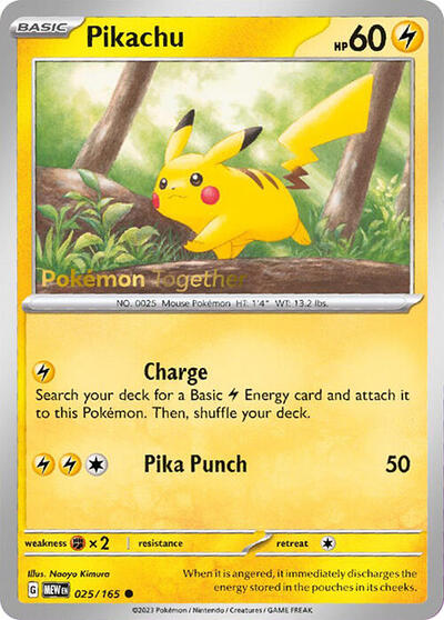 Pikachu - 025/165 (Pokemon Together) 025/165 — Miscellaneous Cards & Products