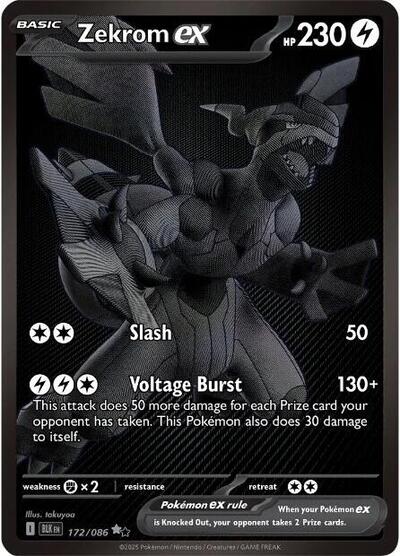 Zekrom ex 172/086 — SV: Black Bolt