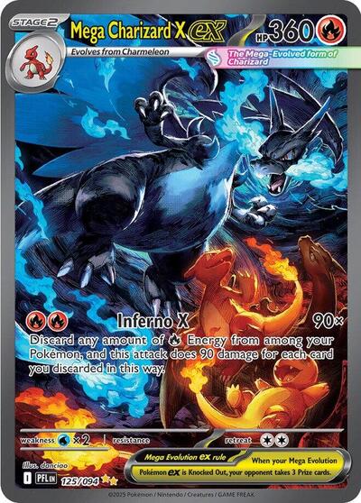 Mega Charizard X ex 125/094 — ME02: Phantasmal Flames