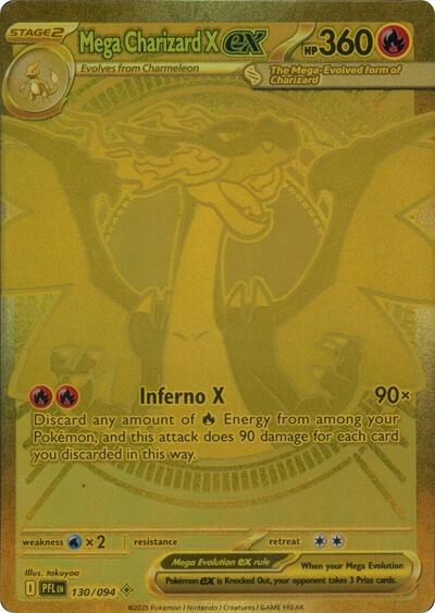 Mega Charizard X ex 130/094 — ME02: Phantasmal Flames
