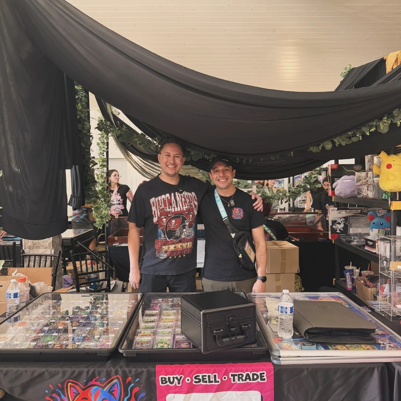 Sake Kitty crew at a Florida card show booth